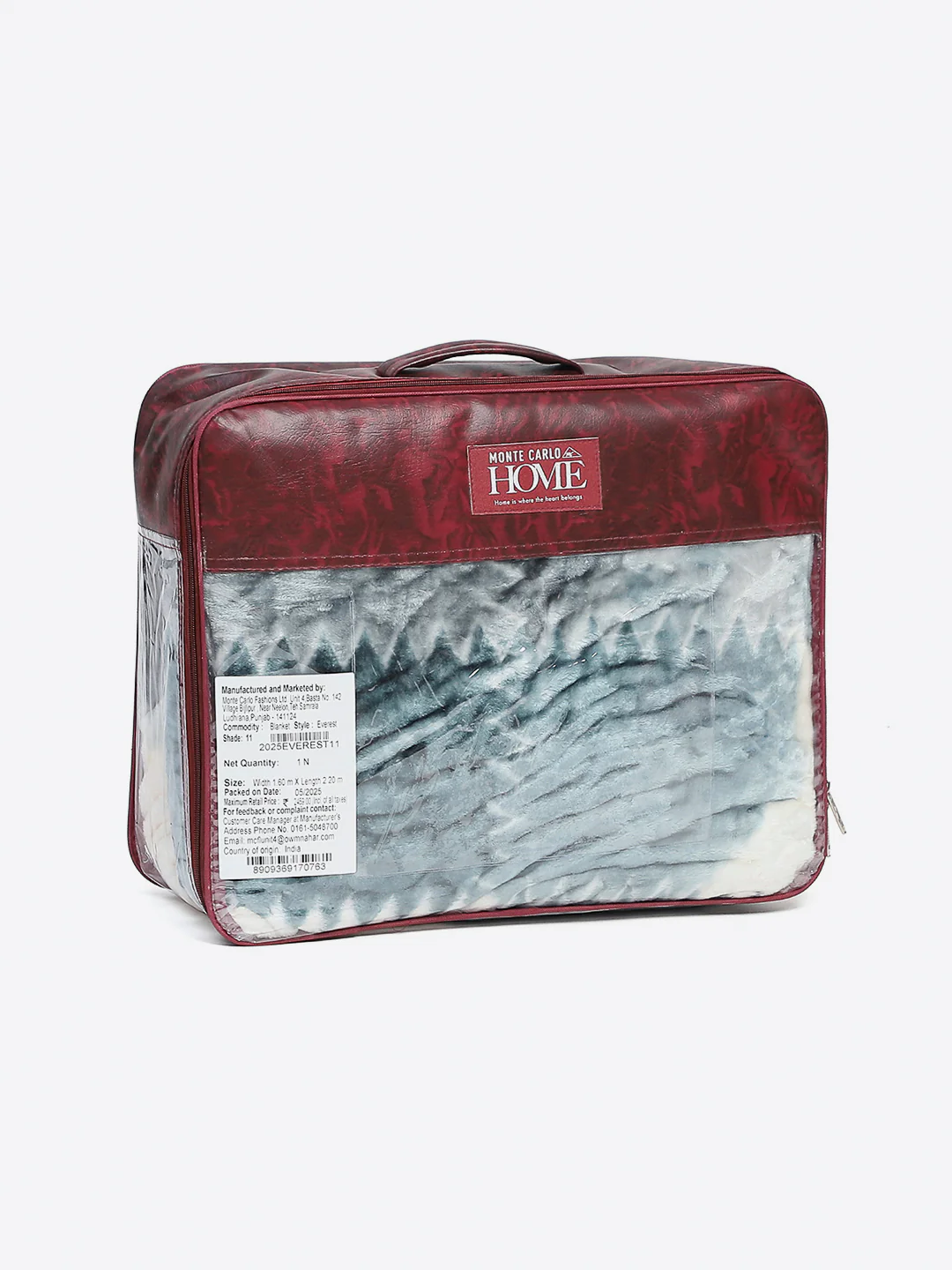 Printed Single Bed Reversible Blanket 2 Ply, 597 GSM, 2.1 kg (Everest) - Image 8