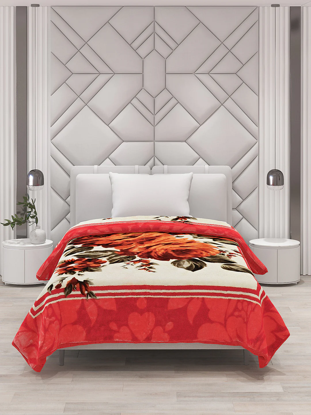 Printed Single Bed Mink Blanket for Mild Winter -1 Ply - Image 3