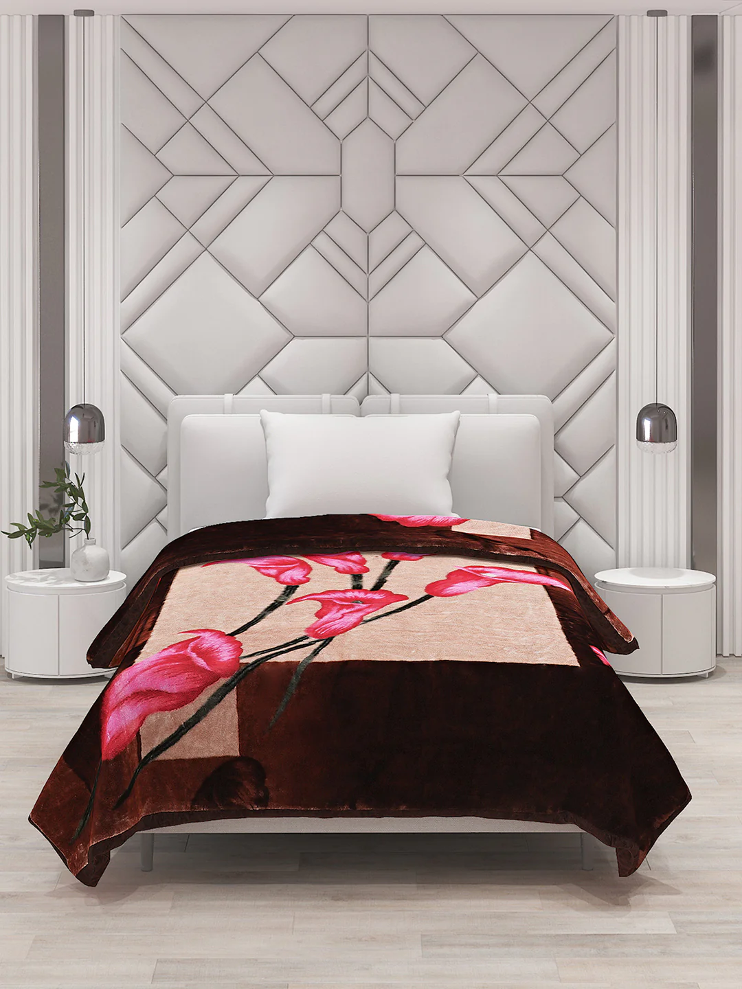 Printed Single Bed Mink Blanket for Mild Winter -1 Ply - Image 3