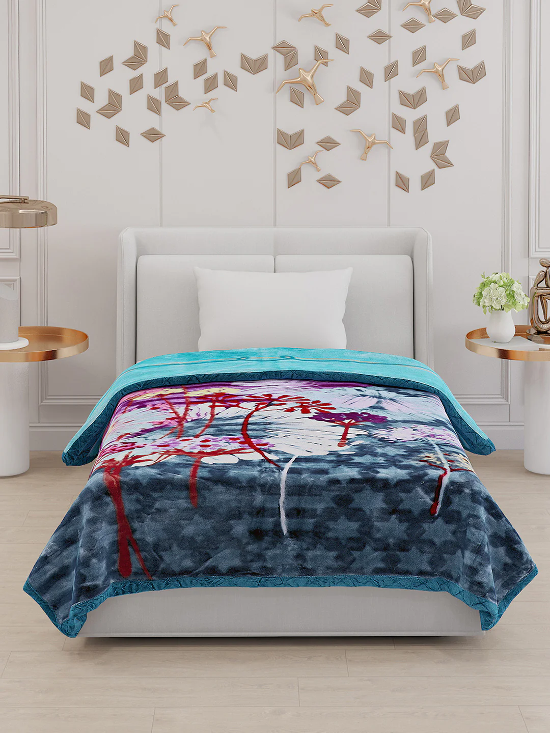 Printed Single Bed Blanket for Heavy Winter -2 Ply - Image 3