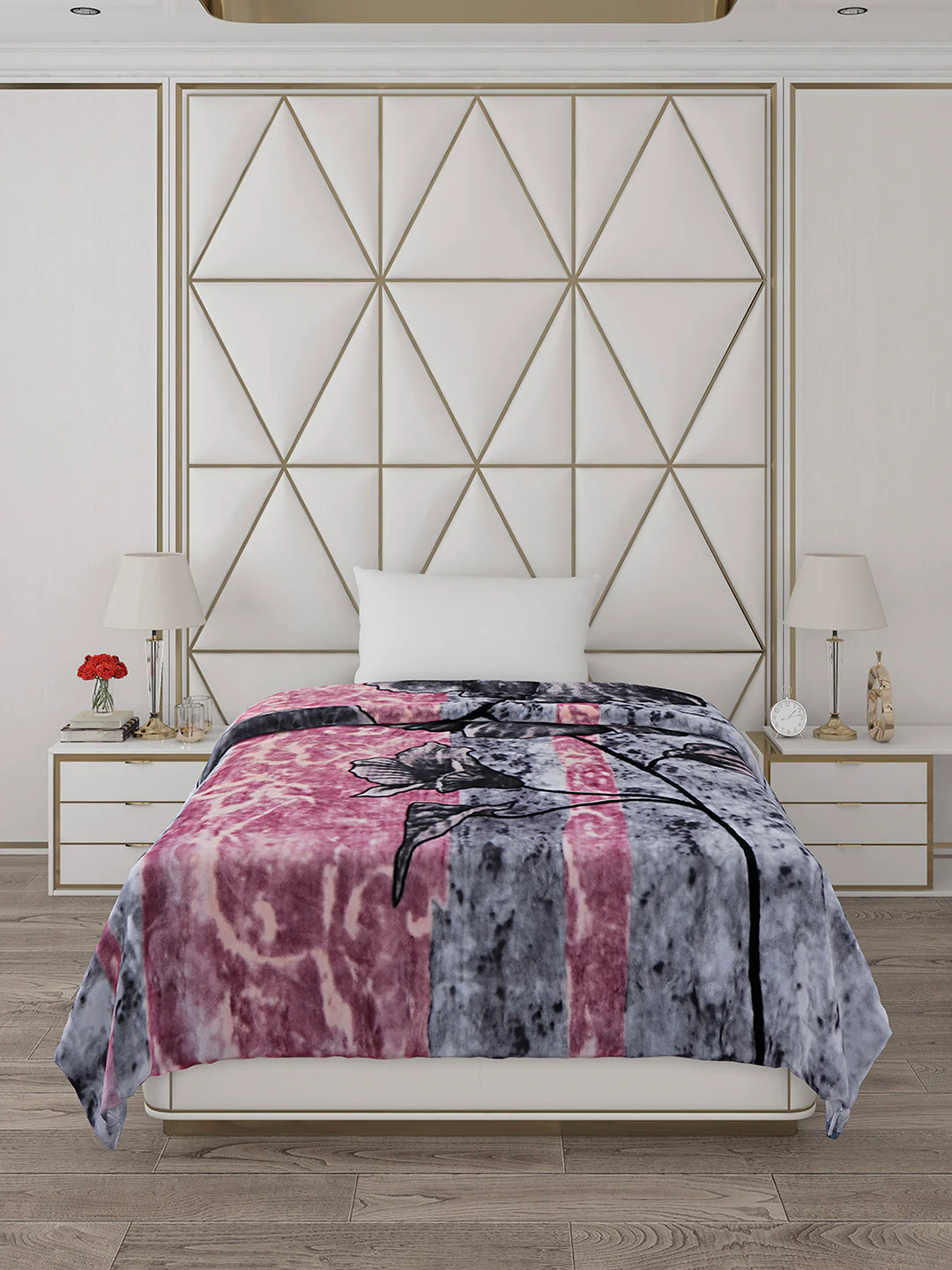Printed Single Bed Blanket for Heavy Winter -2 Ply - Image 2