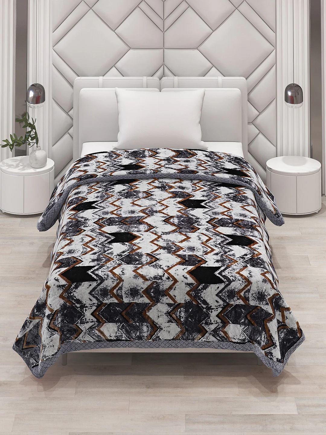 Printed Single Bed Blanket for Mild Winter -1 Ply - Image 2
