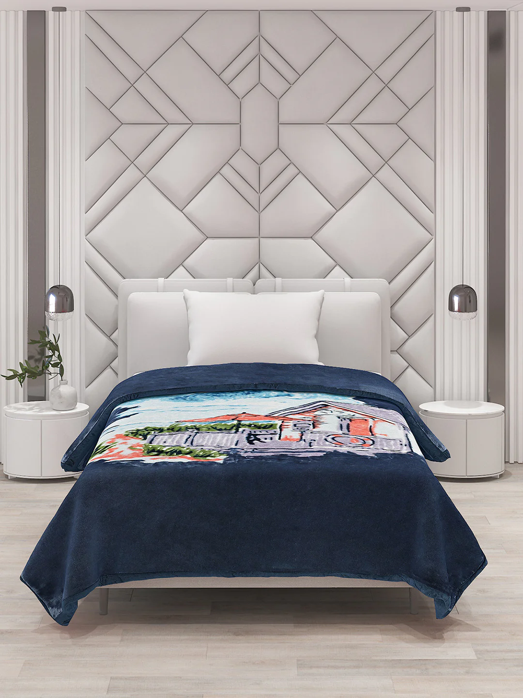 Printed Single Bed Blanket for Mild Winter -1 Ply - Image 3