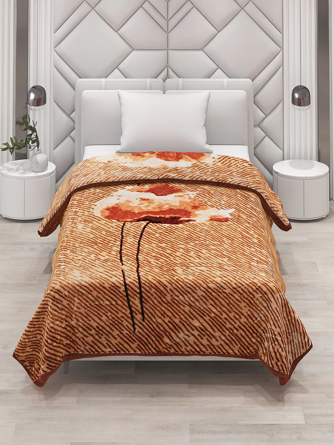 Printed Single Bed Blanket for Mild Winter -1 Ply - Image 2
