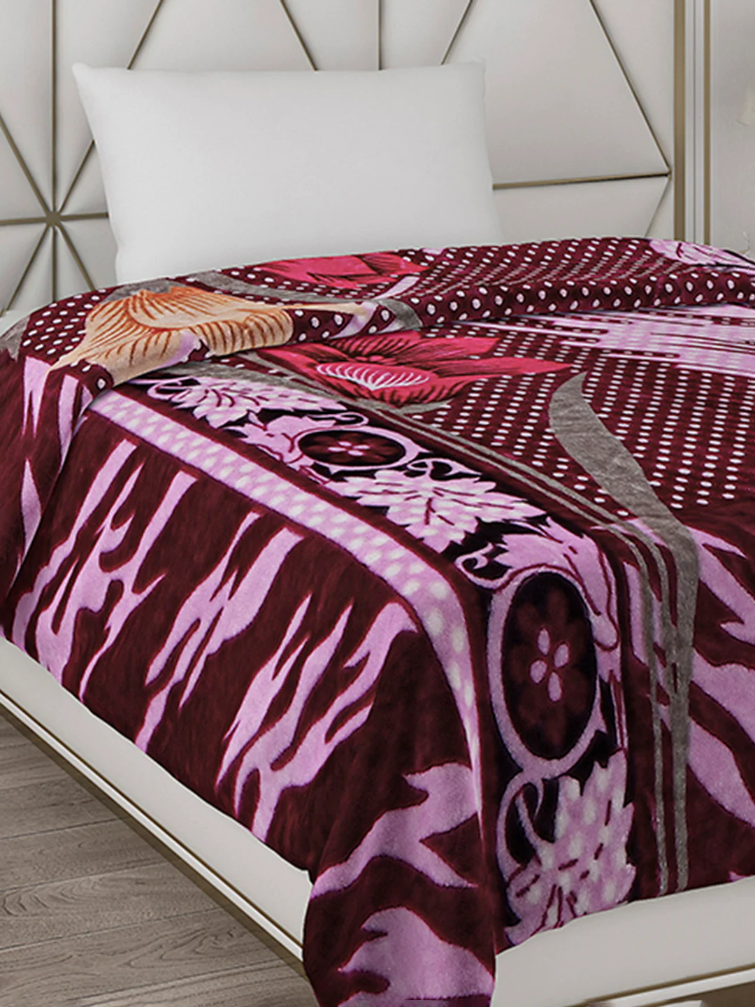 Printed Single Bed Blanket for Mild Winter -1 Ply - Image 4