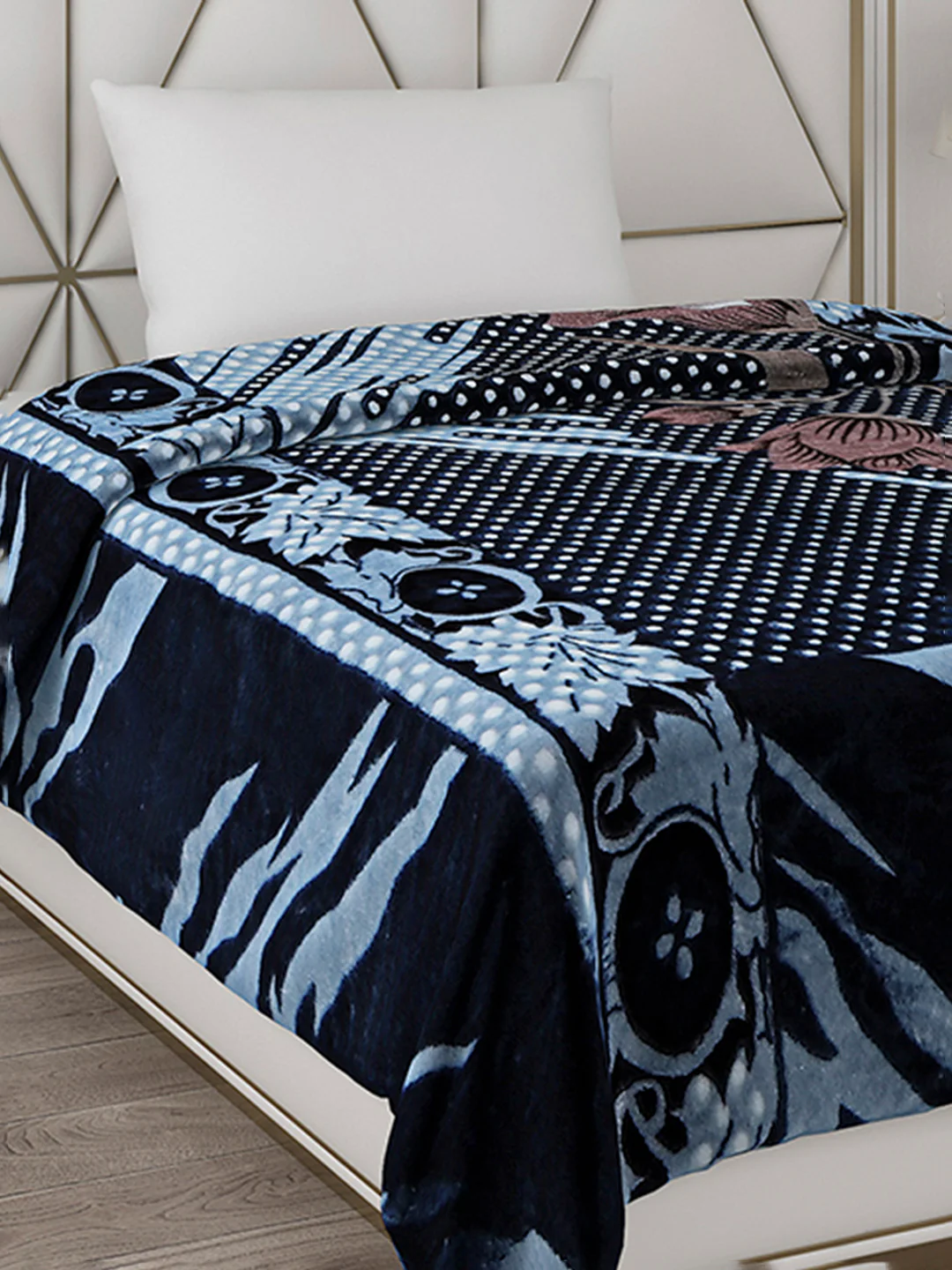 Printed Single Bed Blanket for Mild Winter -1 Ply - Image 4