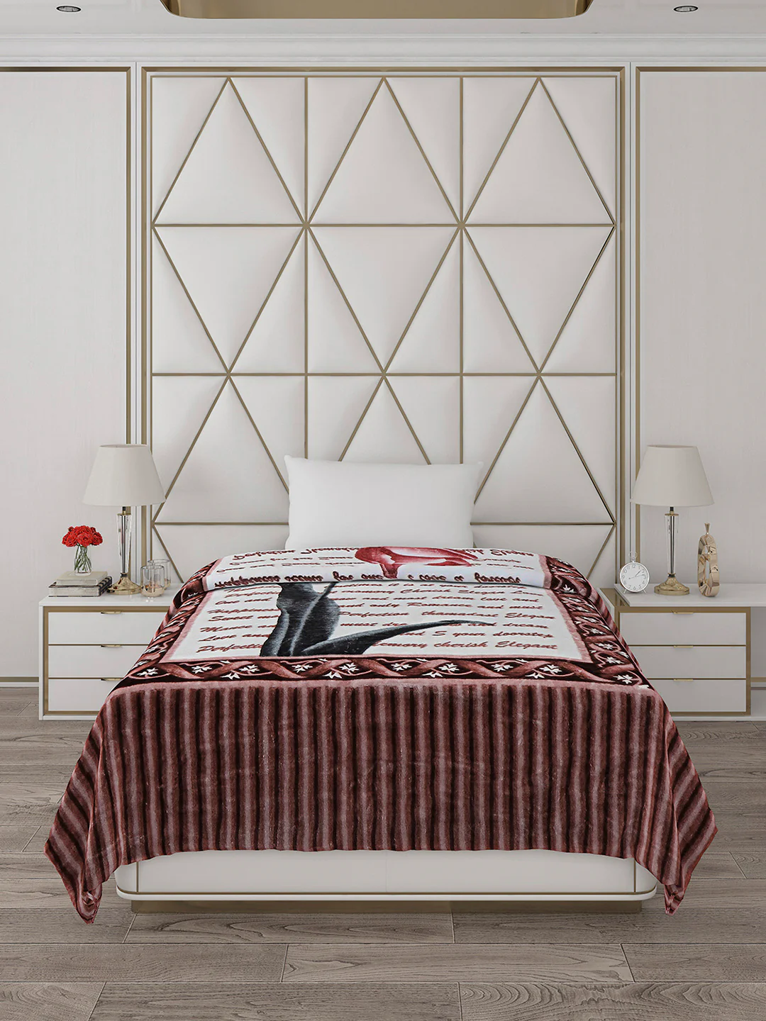 Printed Single Bed Blanket for Mild Winter -1 Ply - Image 2