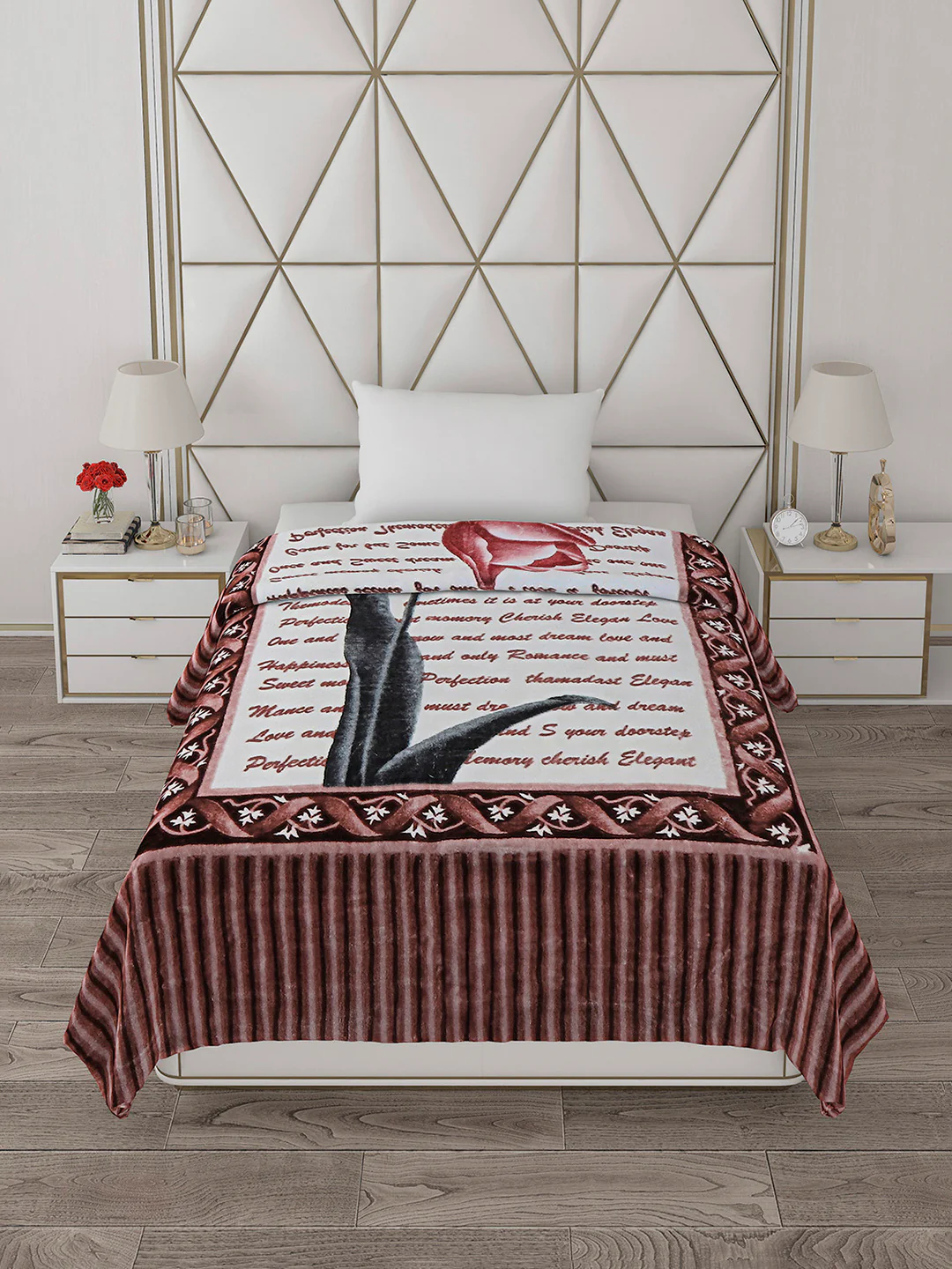 Printed Single Bed Blanket for Mild Winter -1 Ply - Image 3
