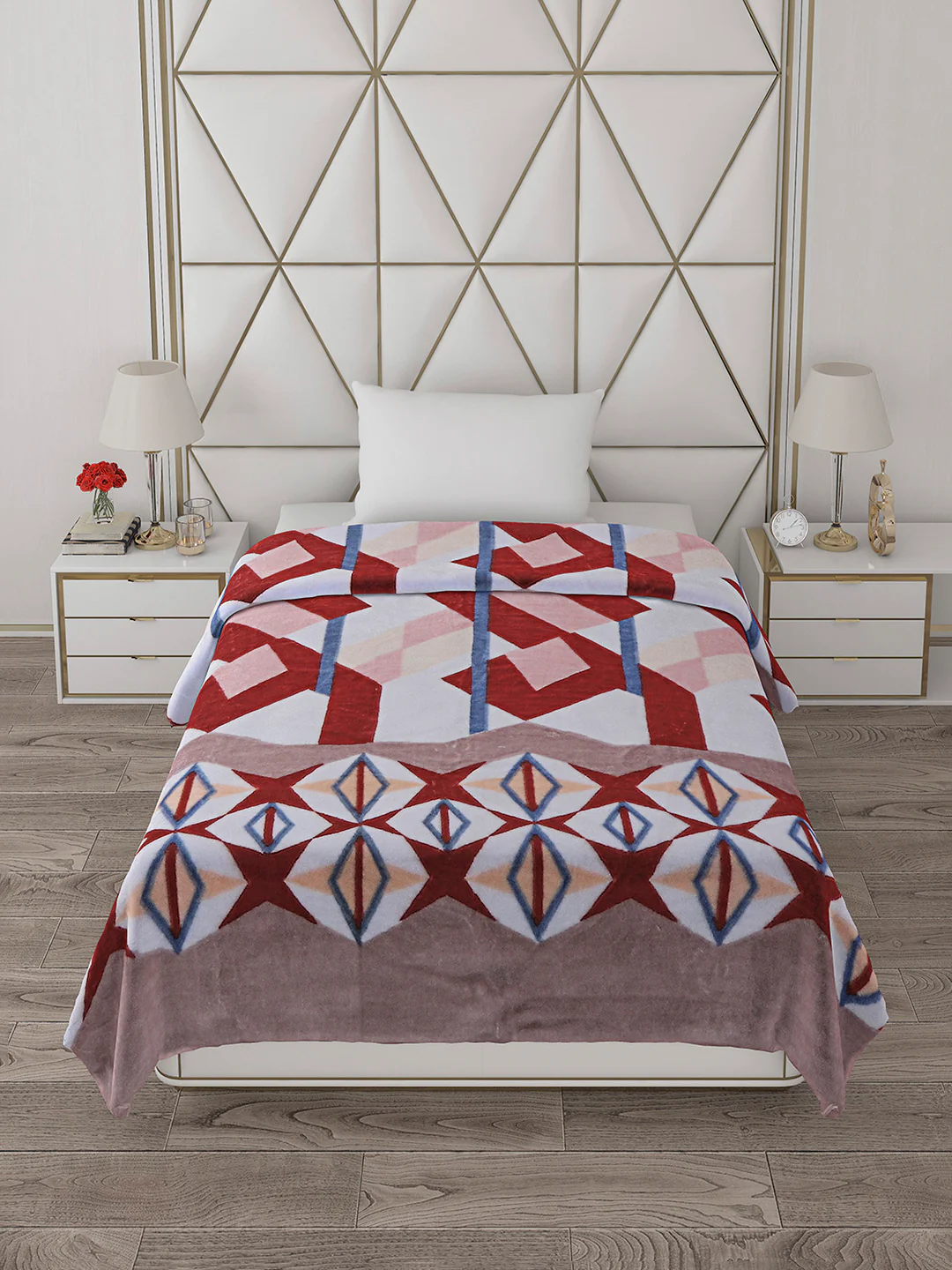 Printed Single Bed Blanket for Mild Winter -1 Ply - Image 3