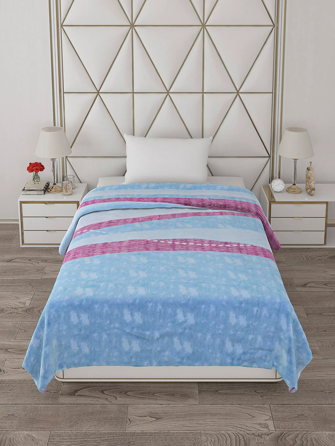 Printed Single Bed Blanket for Mild Winter -1 Ply - Image 3