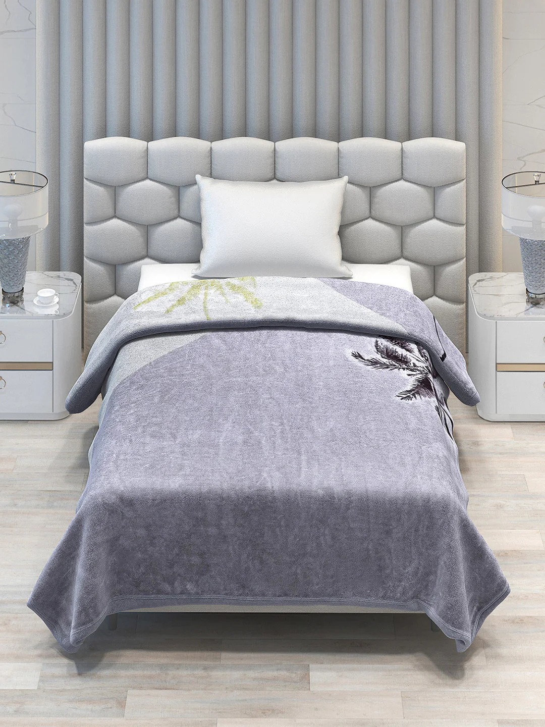 Printed Single Bed Blanket for Mild Winter -2 Ply - Image 2