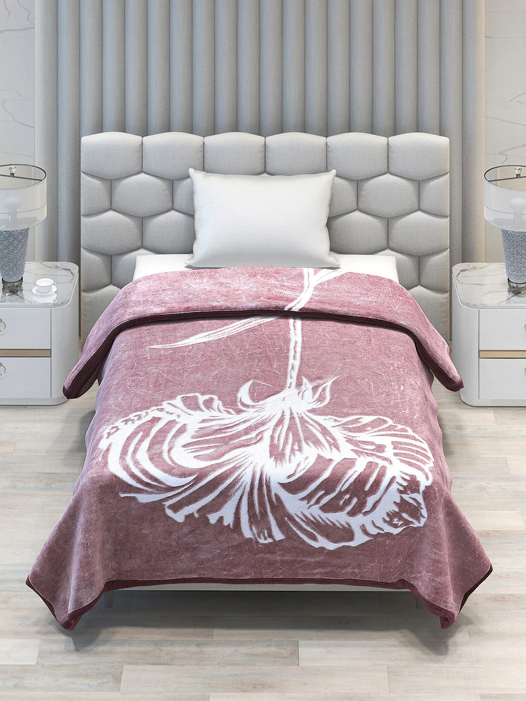 Printed Single Bed Blanket for Mild Winter -2 Ply - Image 2