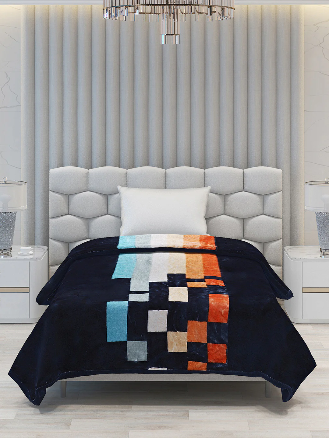 Printed Single Bed Blanket for Mild Winter -2 Ply - Image 3