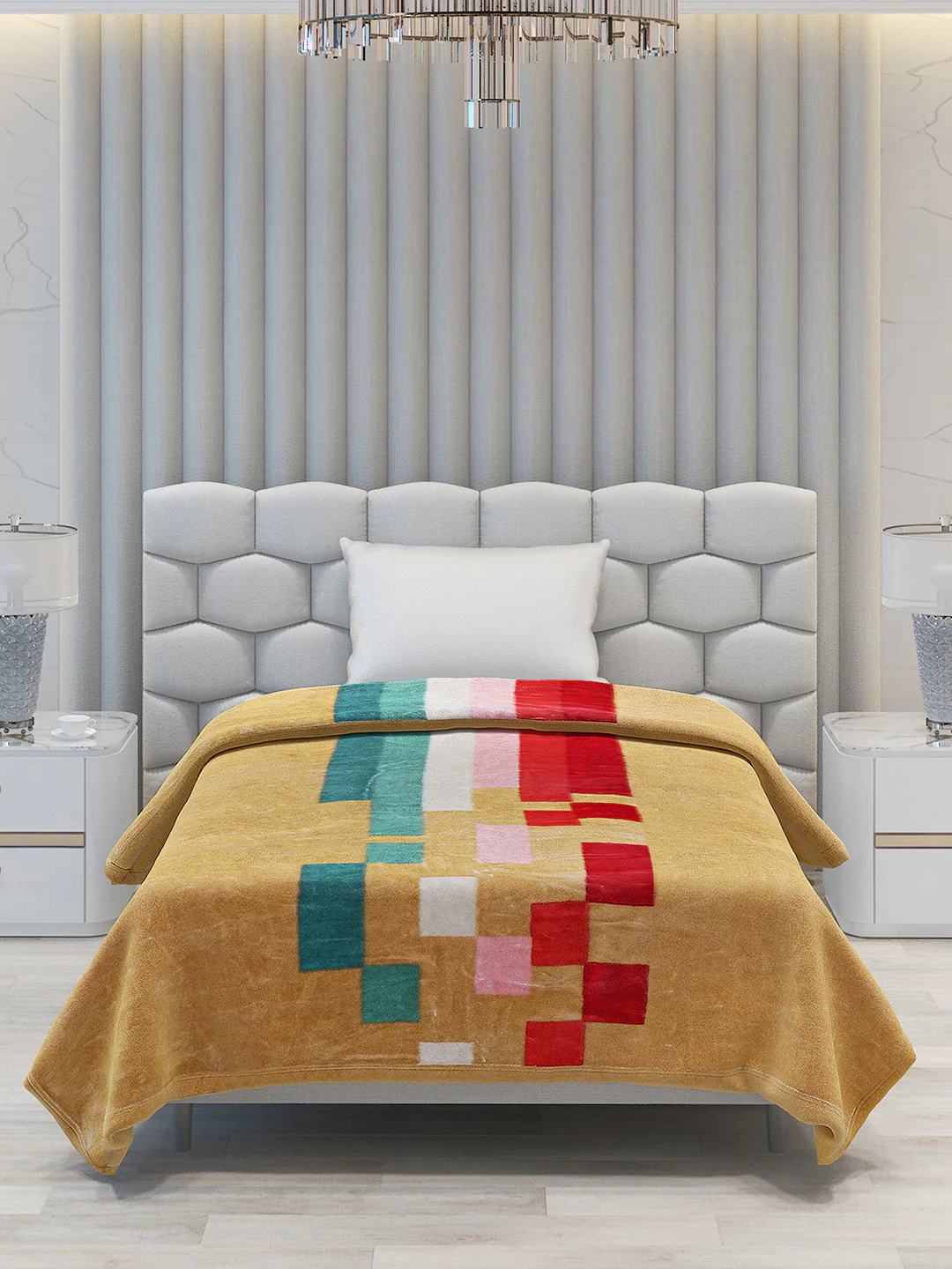 Printed Single Bed Blanket for Mild Winter -2 Ply - Image 3