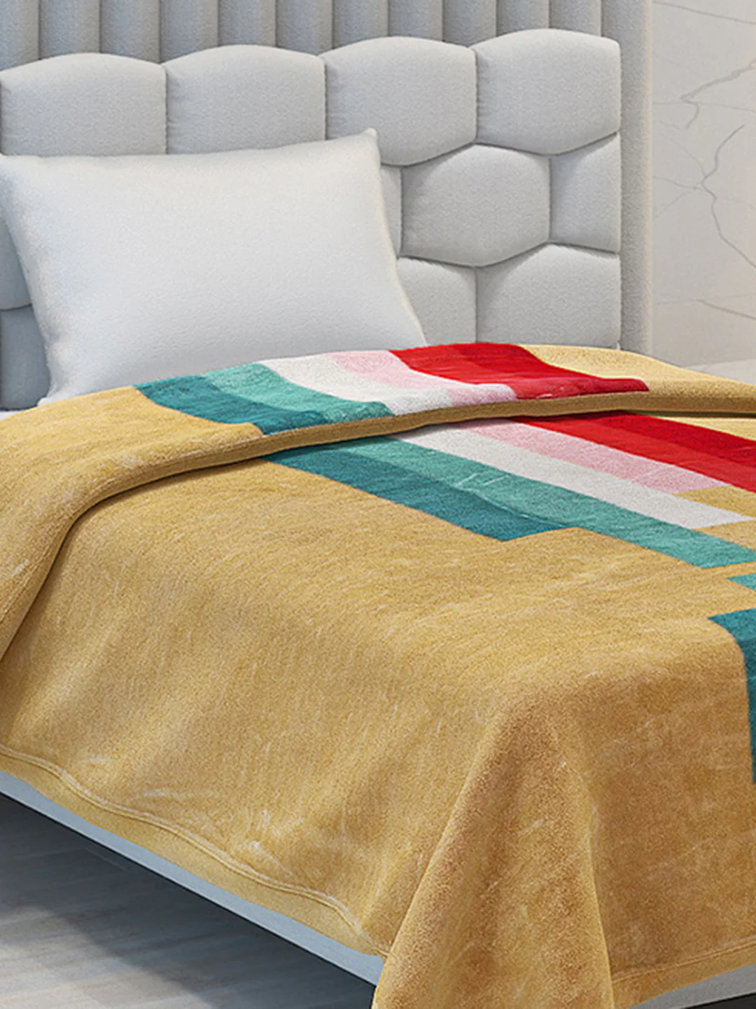 Printed Single Bed Blanket for Mild Winter -2 Ply - Image 4