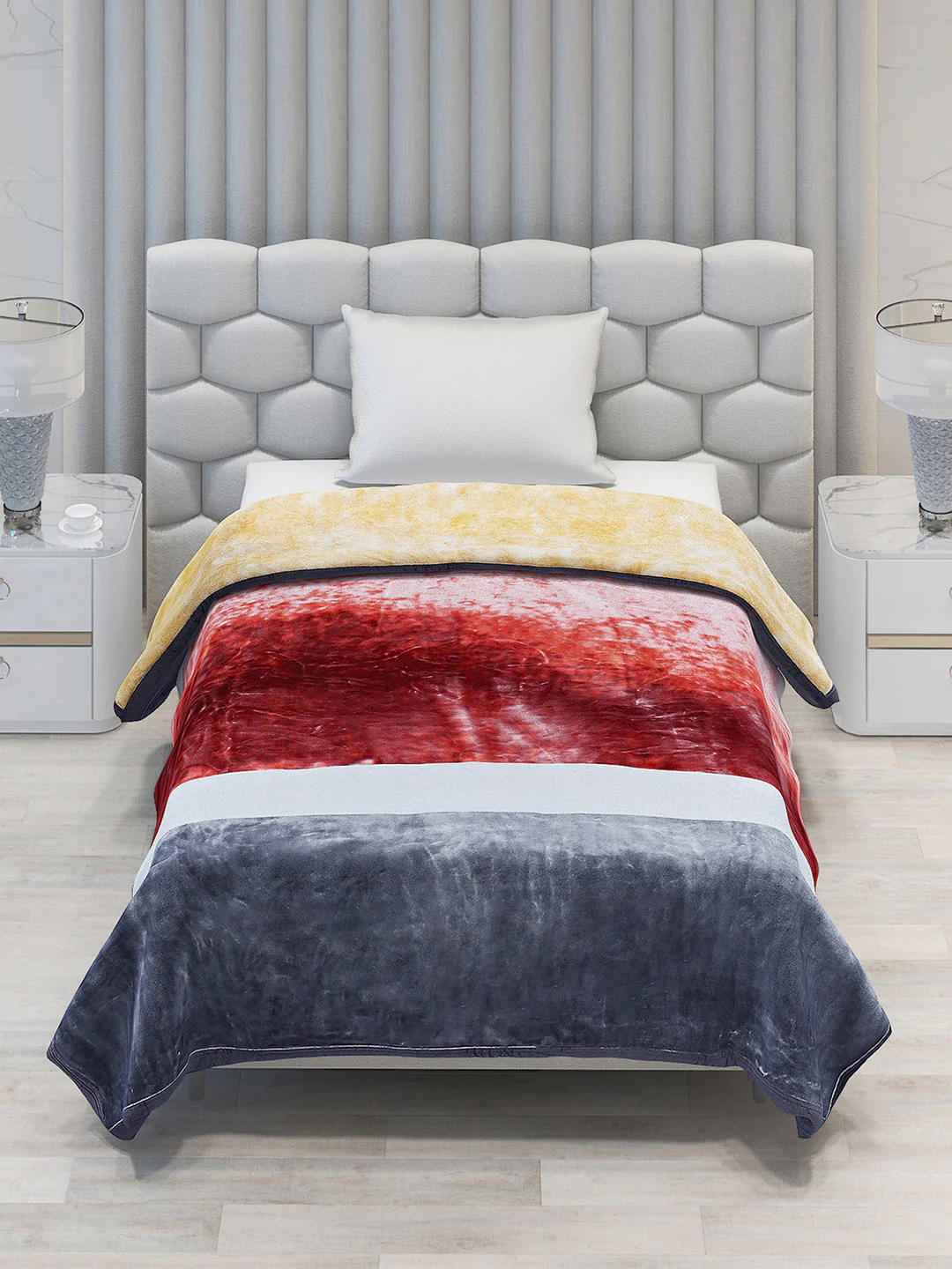 Printed Single Bed Blanket for Mild Winter -2 Ply - Image 2