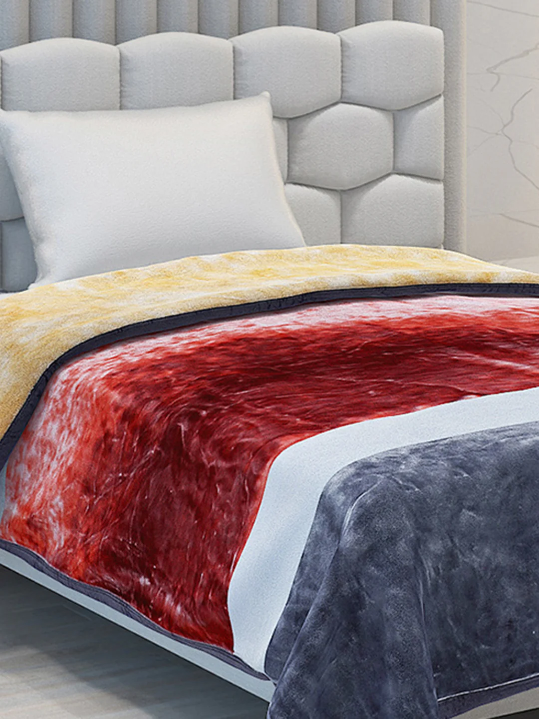Printed Single Bed Blanket for Mild Winter -2 Ply - Image 4