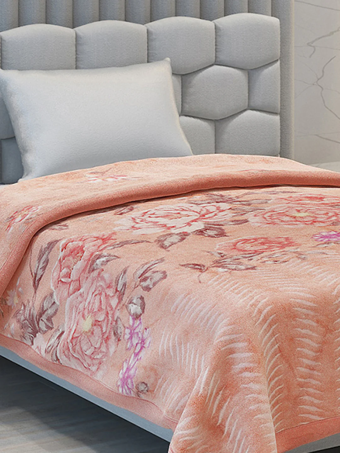 Printed Single Bed Blanket for Mild Winter -2 Ply - Image 4