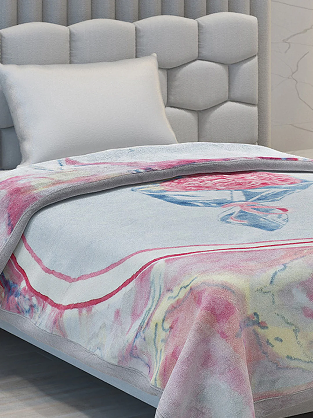 Printed Single Bed Blanket for Mild Winter -2 Ply - Image 4