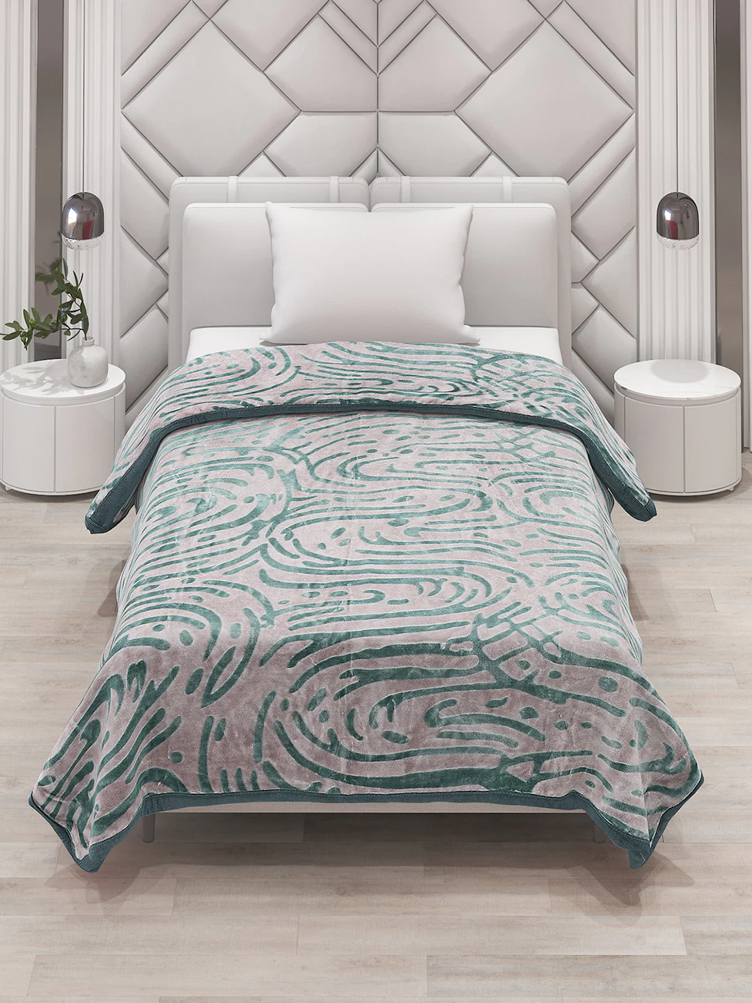 Printed Single Bed Blanket for Mild Winter -2 Ply - Image 2