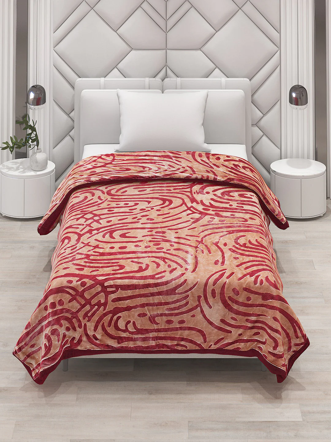Printed Single Bed Blanket for Mild Winter -2 Ply - Image 2