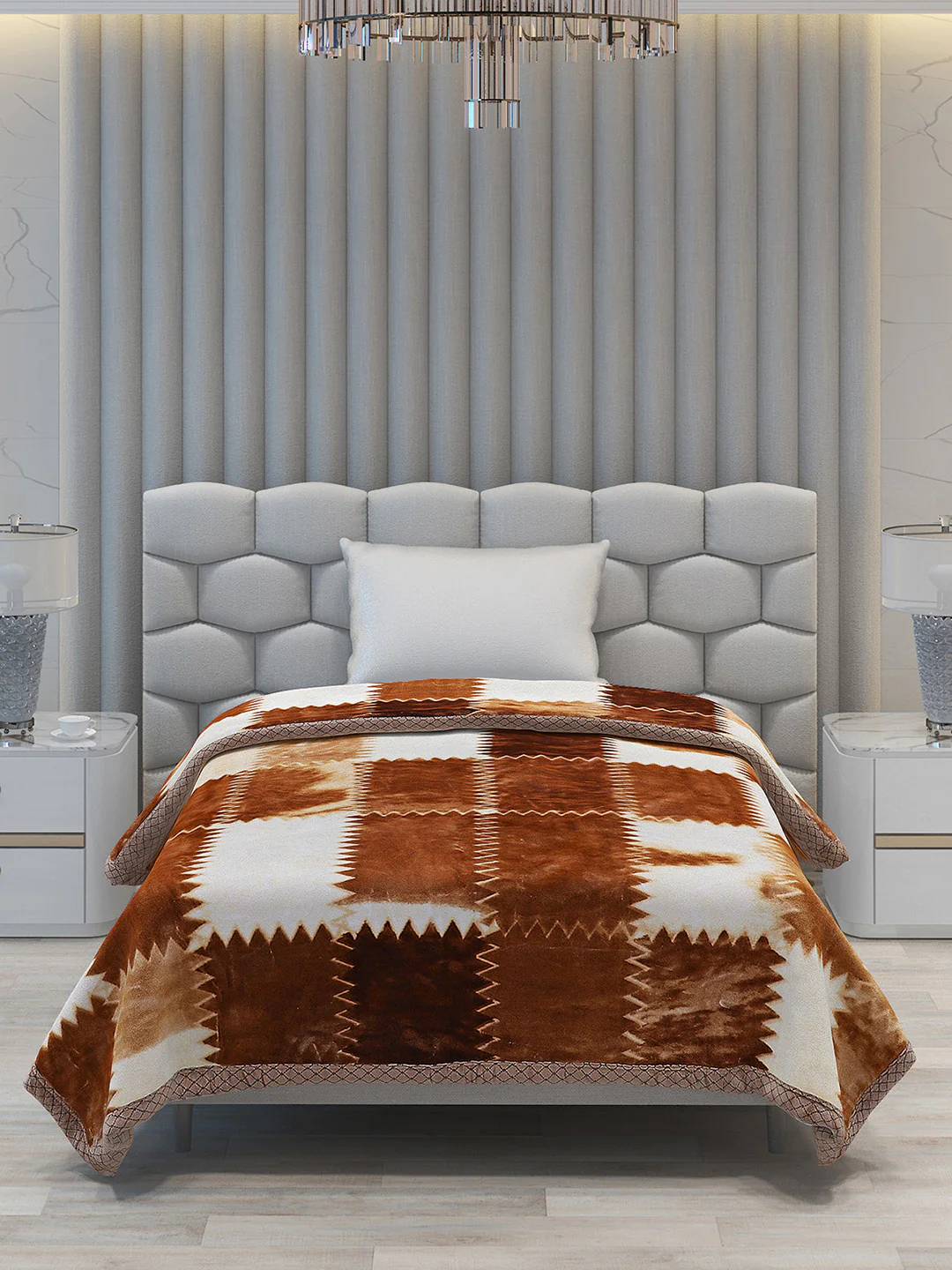 Printed Single Bed Blanket for Mild Winter -2 Ply - Image 3
