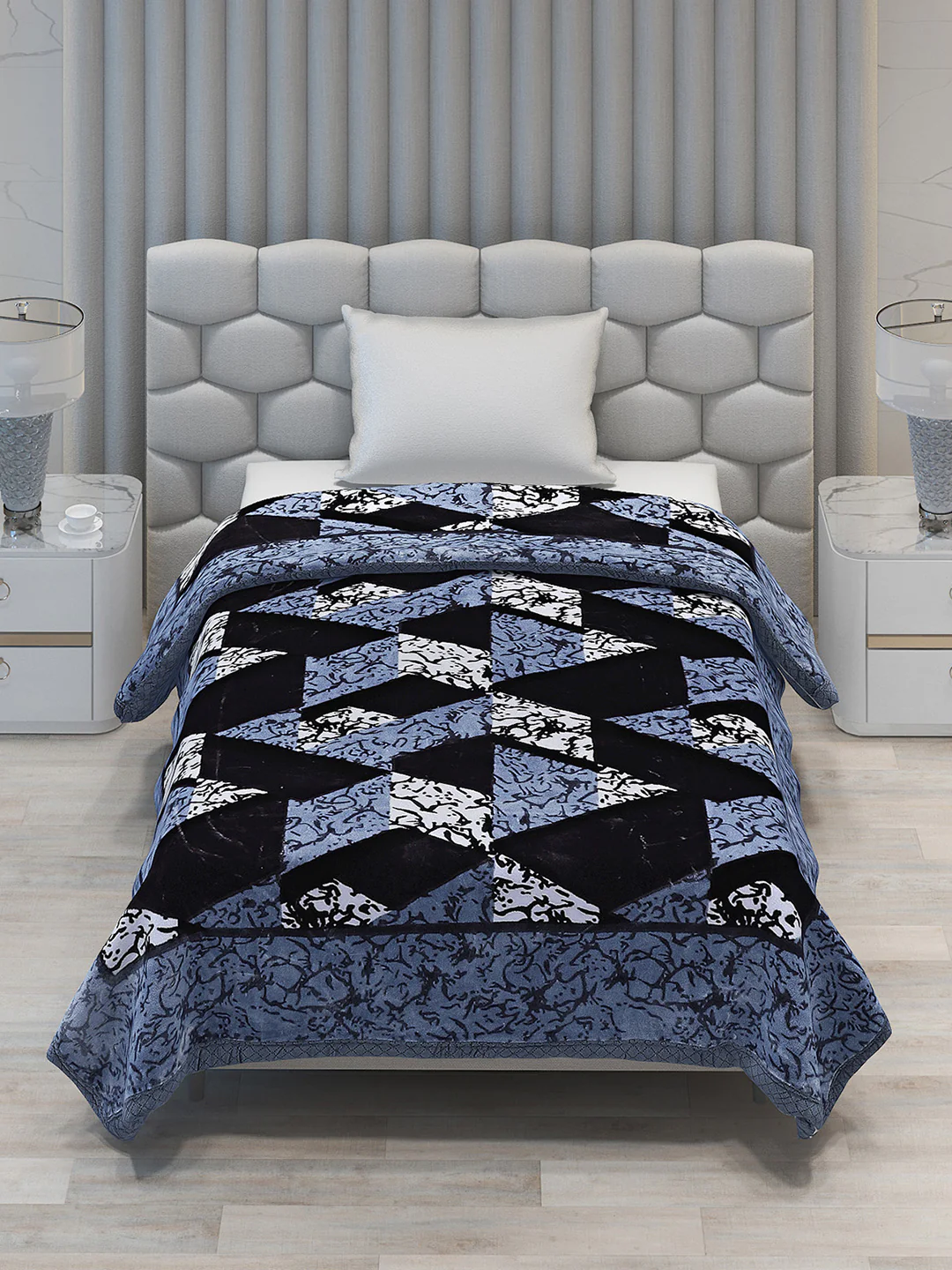 Printed Single Bed Blanket for Mild Winter -2 Ply - Image 2