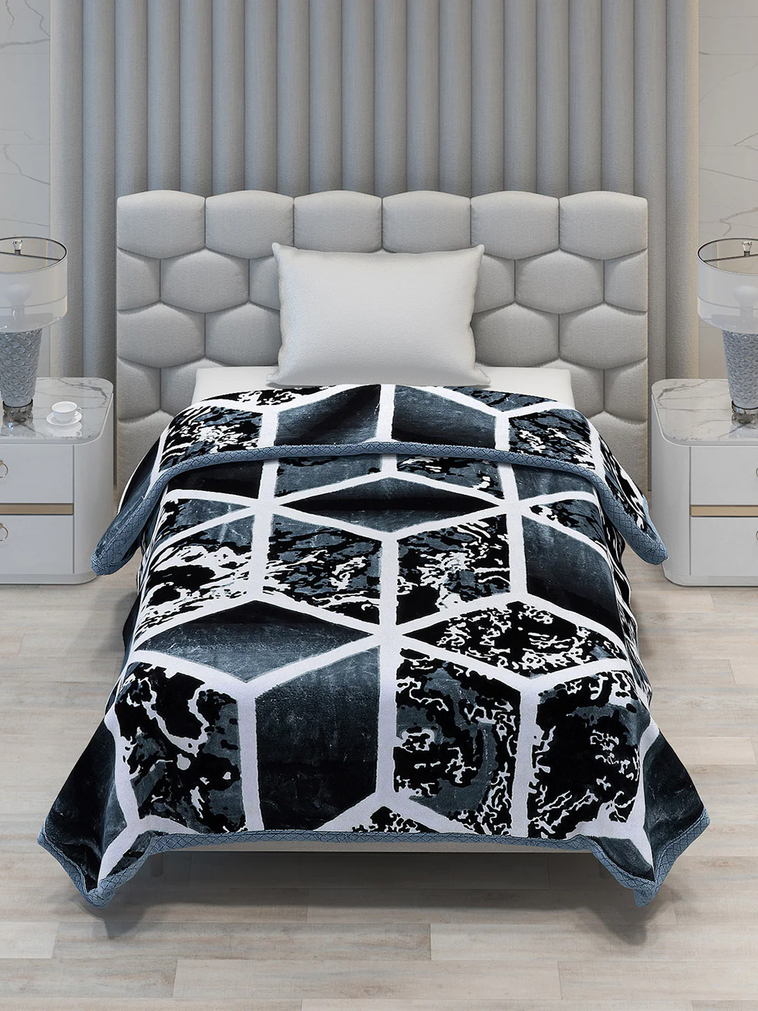 Printed Single Bed Blanket for Mild Winter -2 Ply - Image 2