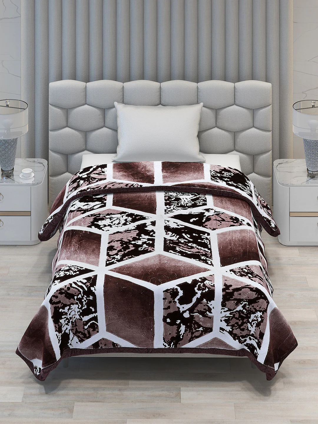 Printed Single Bed Blanket for Mild Winter -2 Ply - Image 2