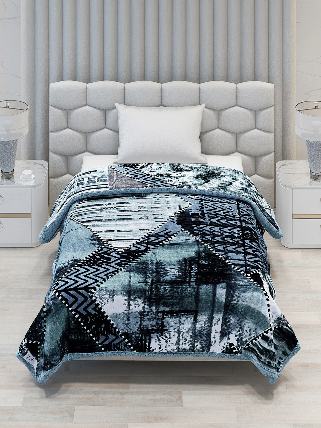 Printed Single Bed Blanket for Mild Winter -2 Ply - Image 2