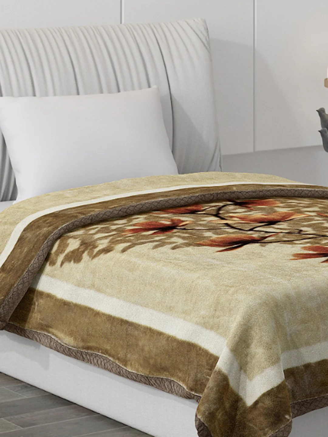 Printed Single Bed Blanket for Mild Winter -2 Ply - Image 4