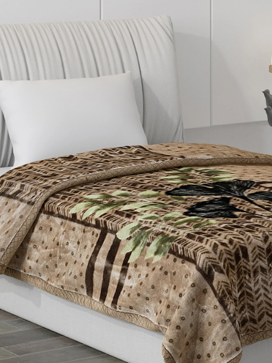 Printed Single Bed Blanket for Mild Winter -2 Ply - Image 4