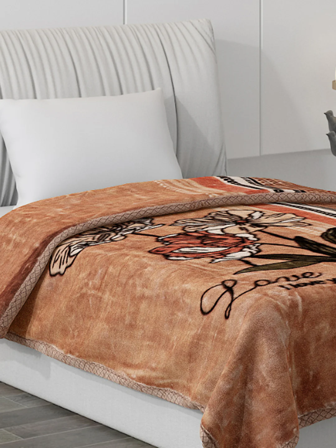 Printed Single Bed Blanket for Mild Winter -2 Ply - Image 4