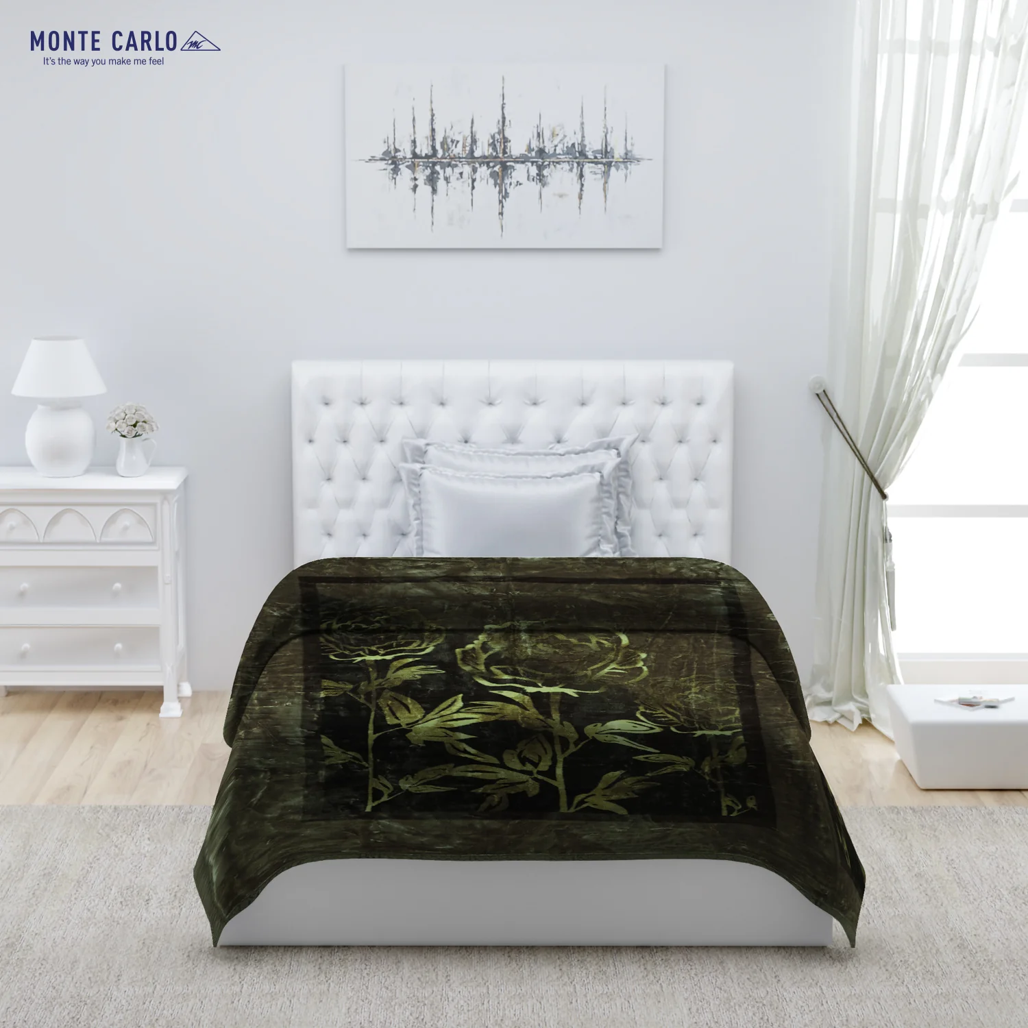 Printed Single Bed Blanket for Mild Winter -2 Ply - Image 2