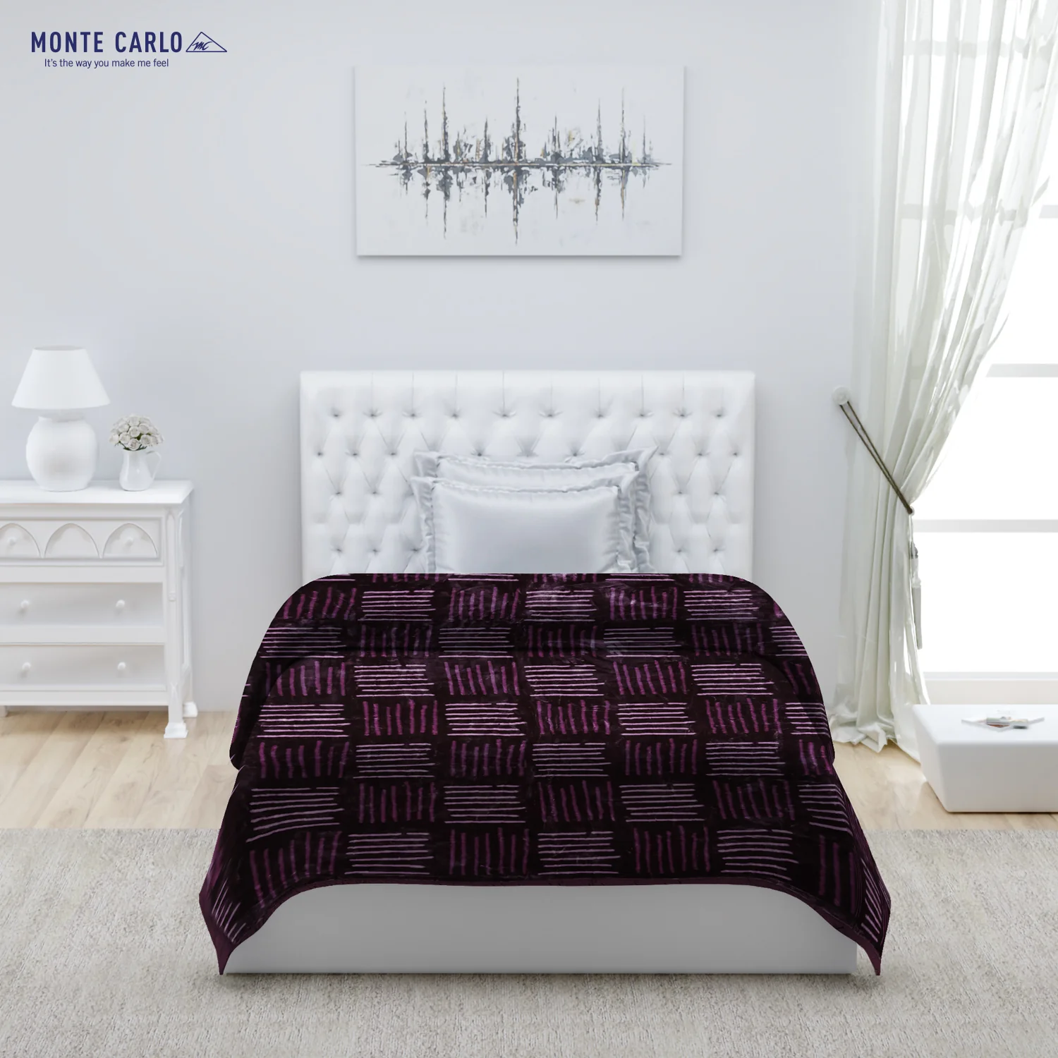 Printed Single Bed Blanket for Mild Winter -2 Ply - Image 2