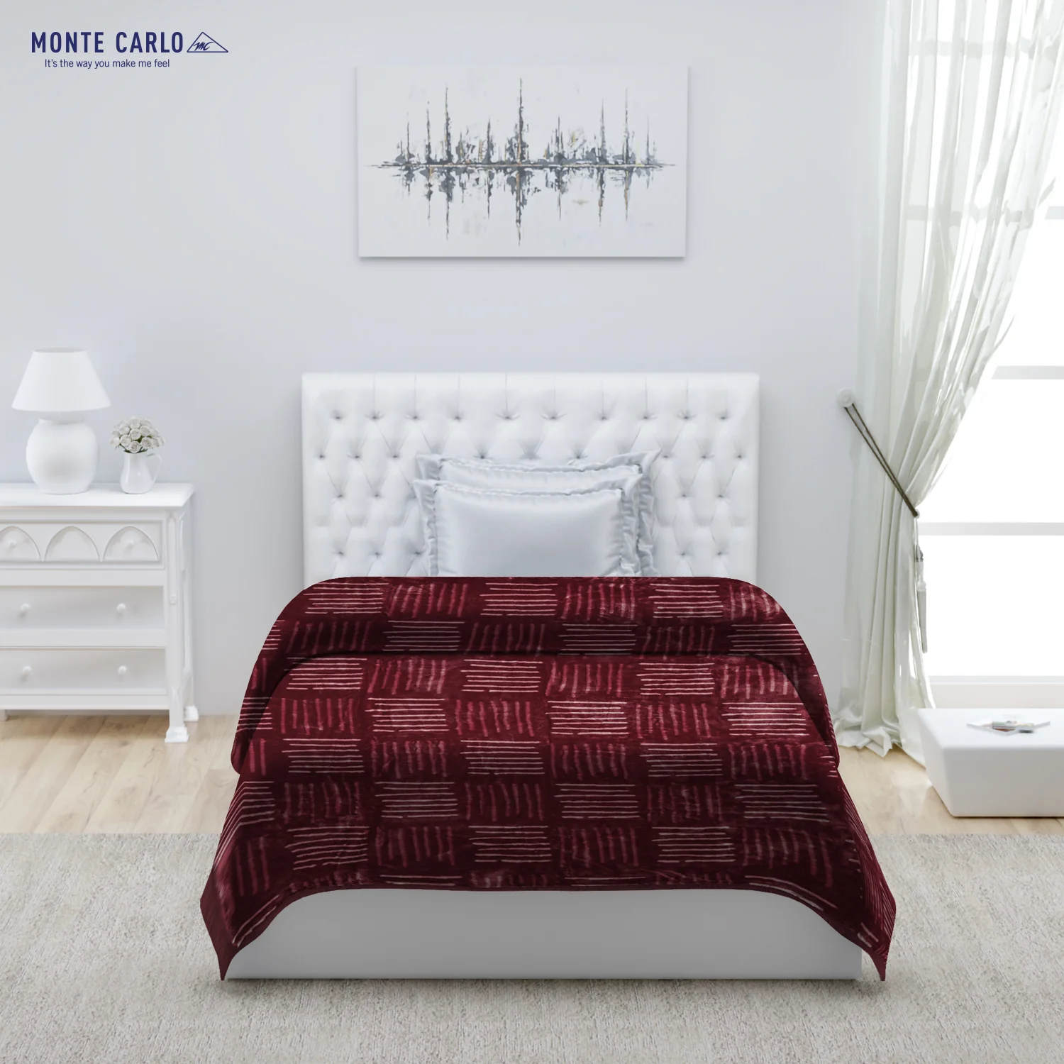 Printed Single Bed Blanket for Mild Winter -2 Ply - Image 2
