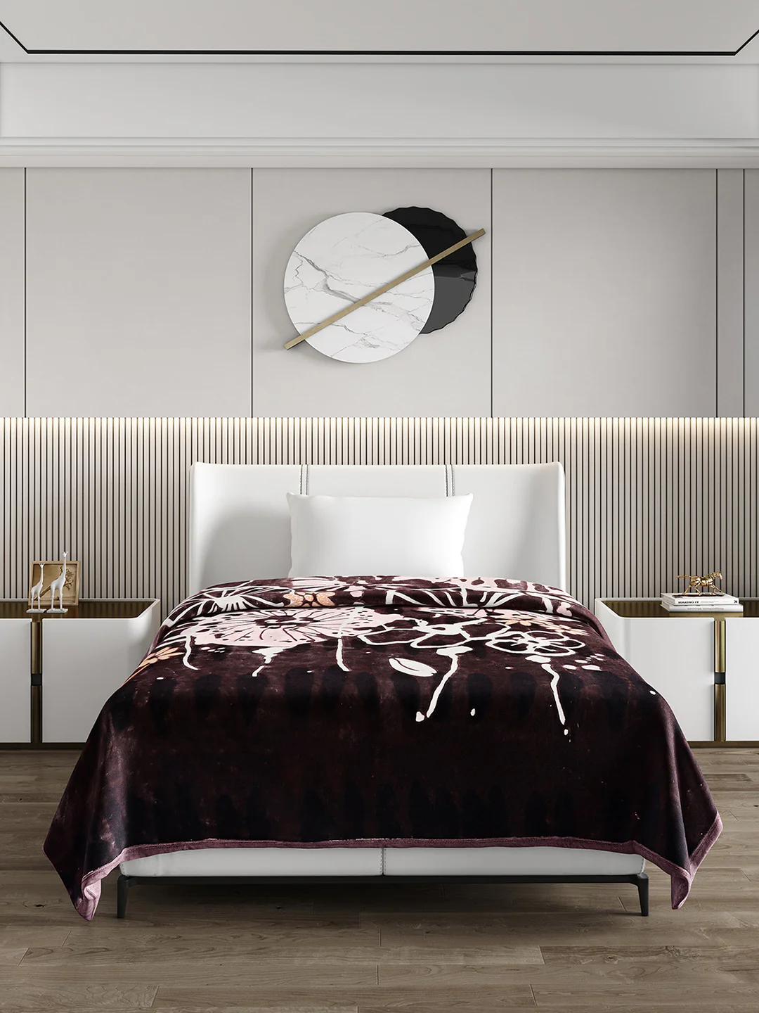 Printed Single Bed Blanket for Mild Winter -2 Ply - Image 2
