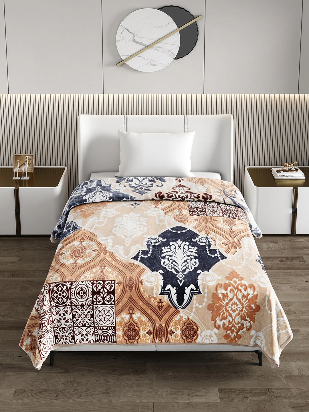Printed Single Bed Blanket for Mild Winter -2 Ply - Image 3