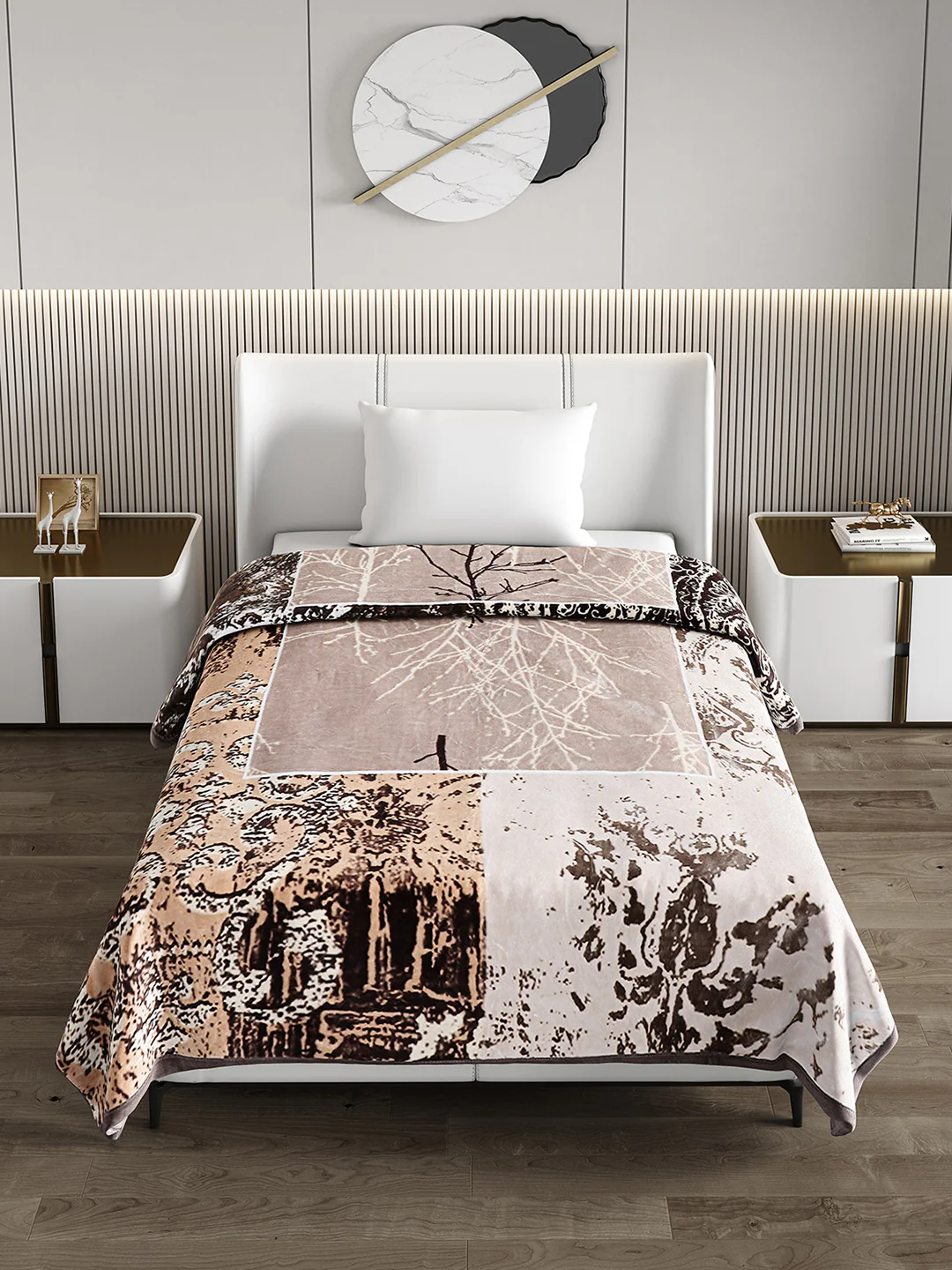 Printed Single Bed Blanket for Mild Winter -2 Ply - Image 3