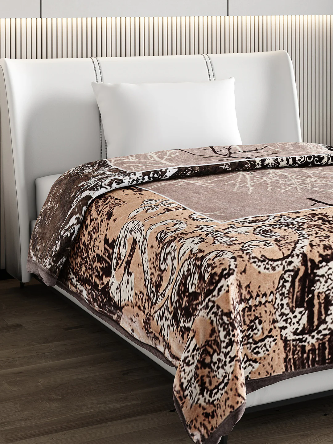 Printed Single Bed Blanket for Mild Winter -2 Ply - Image 4