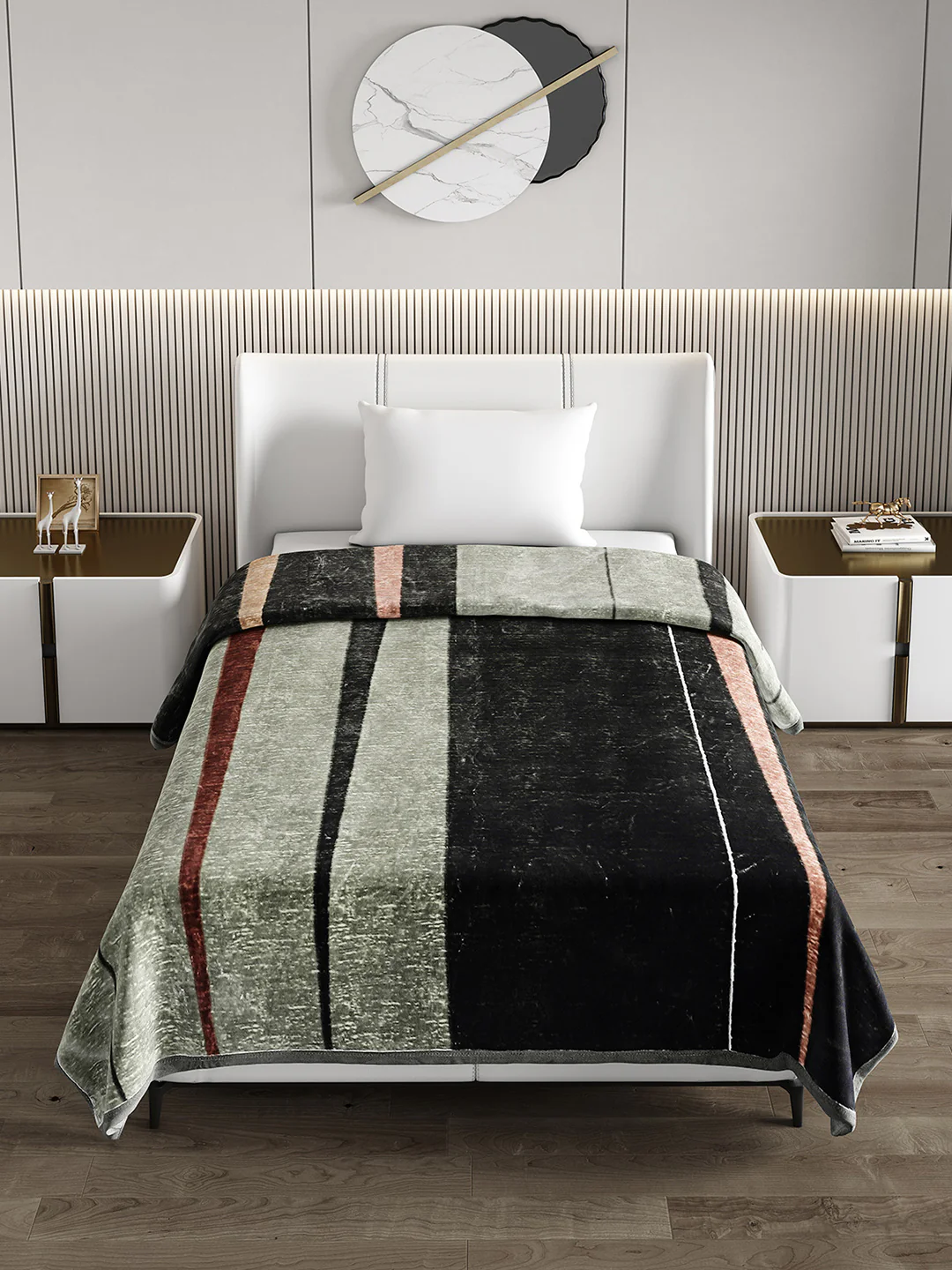 Printed Single Bed Blanket for Mild Winter -2 Ply - Image 3