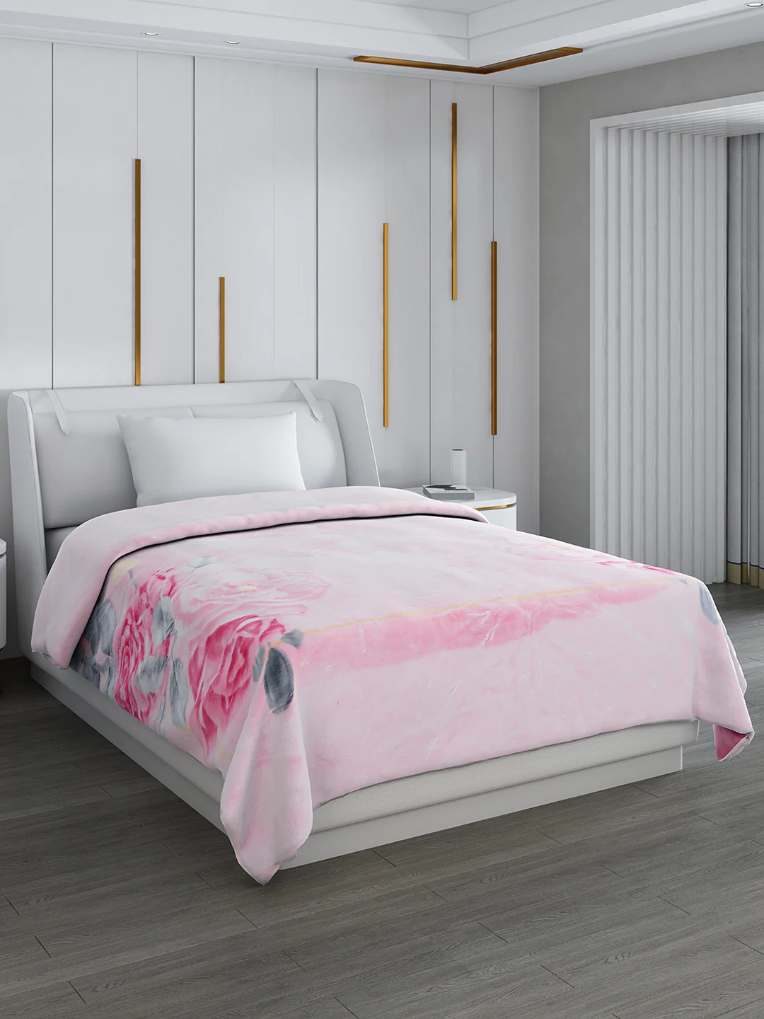 Printed Single Bed Blanket for Mild Winter -2 Ply - Image 4