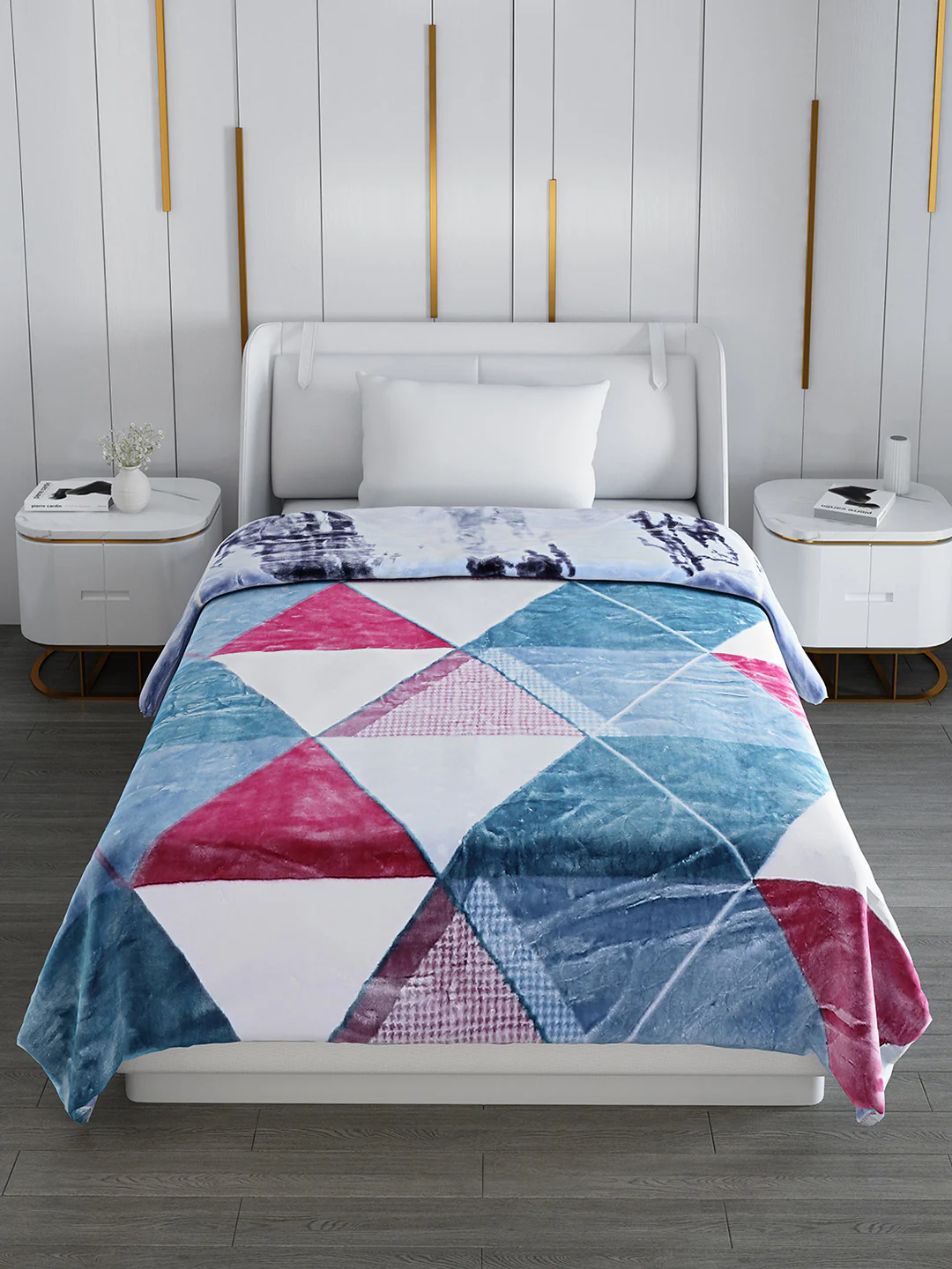 Printed Single Bed Blanket for Mild Winter -2 Ply - Image 3