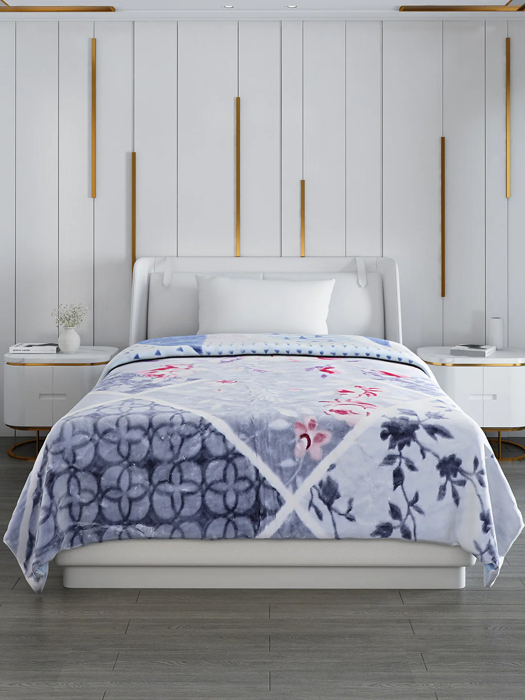 Printed Single Bed Blanket for Mild Winter -2 Ply - Image 2