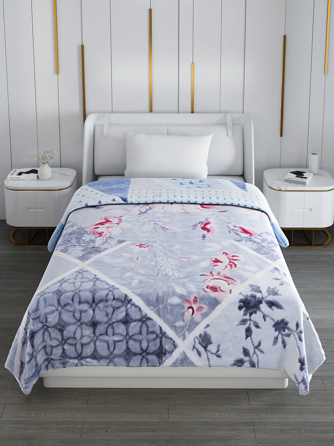 Printed Single Bed Blanket for Mild Winter -2 Ply - Image 3