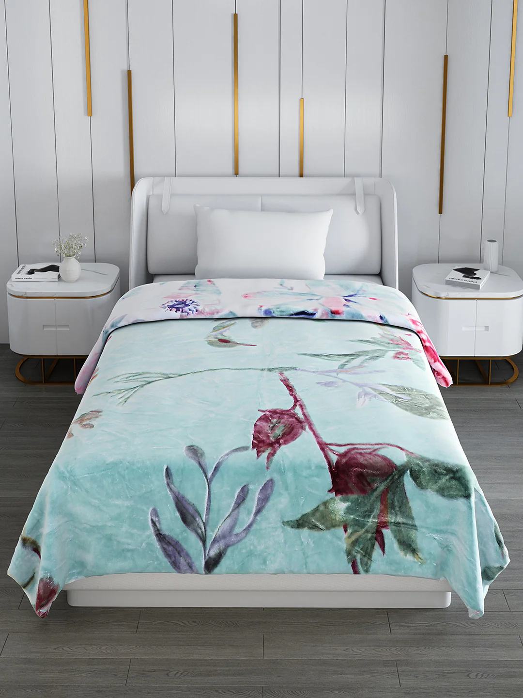 Printed Single Bed Blanket for Mild Winter -2 Ply - Image 3