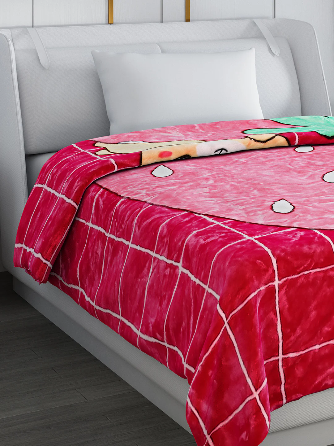 Printed Single Bed Blanket for Mild Winter -2 Ply - Image 4