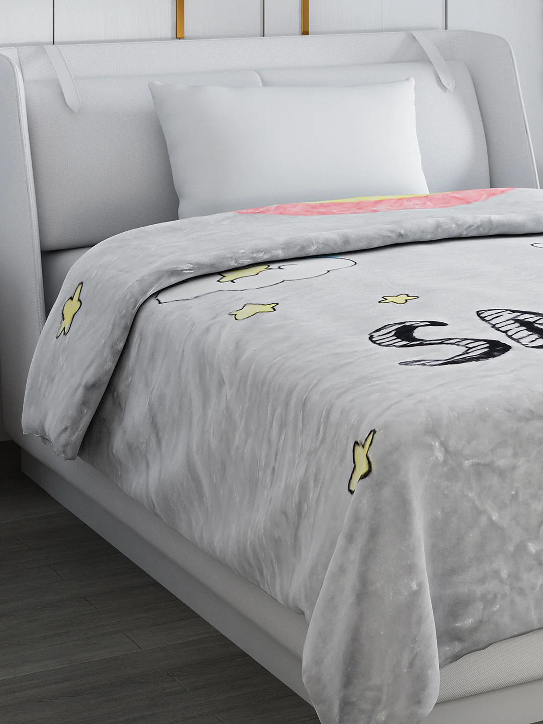 Printed Single Bed Blanket for Mild Winter -2 Ply - Image 4