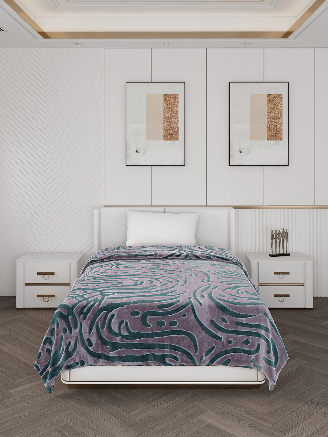 Printed Single Bed Blanket for Mild Winter -2 Ply - Image 2