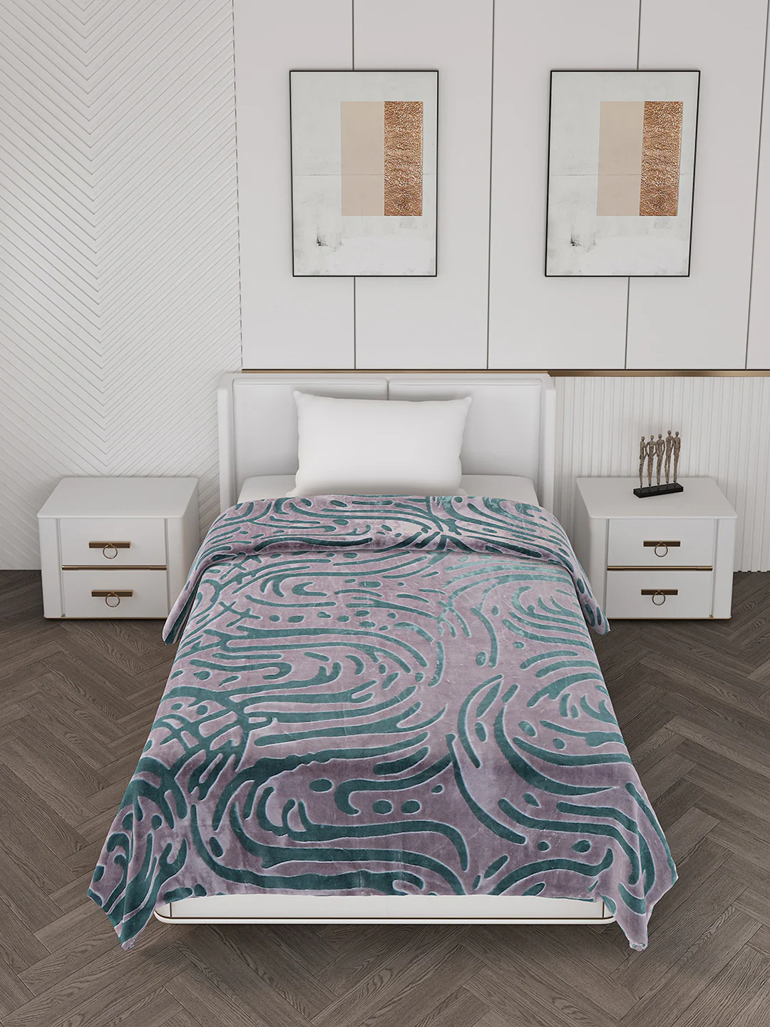 Printed Single Bed Blanket for Mild Winter -2 Ply - Image 3